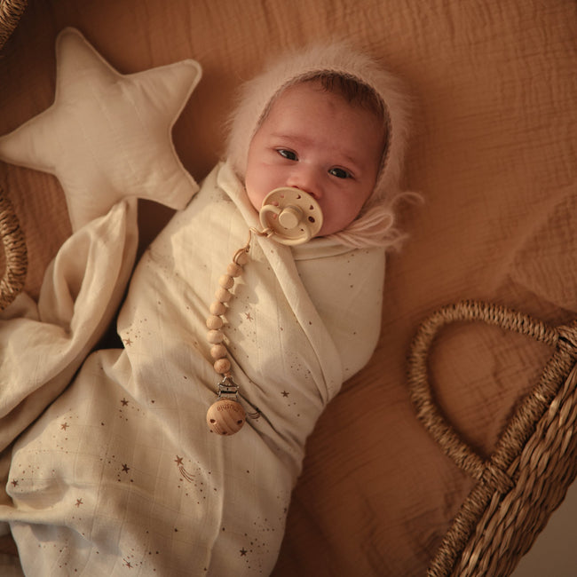 Mushie Organic Cotton Muslin Swaddle Blanket