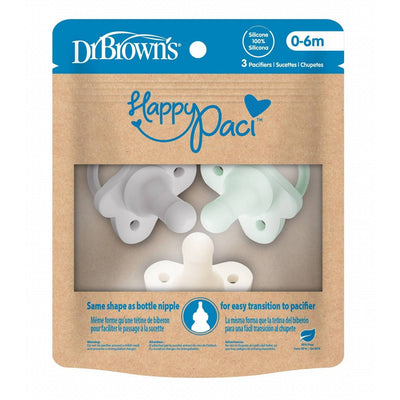 Dr. Brown's HappyPaci 1-piece Silicone Pacifier - 3pack