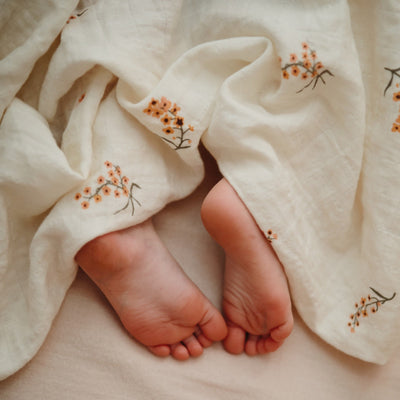 Mushie Organic Cotton Muslin Swaddle Blanket