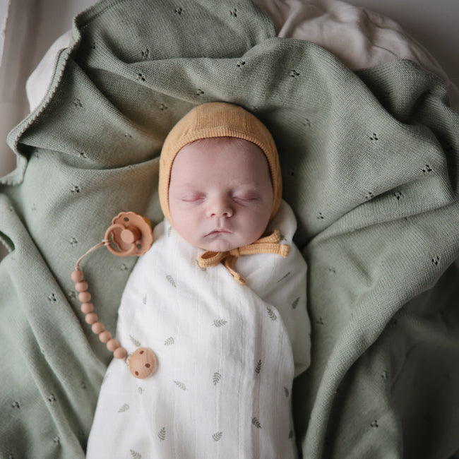 Mushie Organic Cotton Muslin Swaddle Blanket