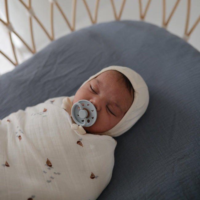 Mushie Mini Muslin Crib Sheet