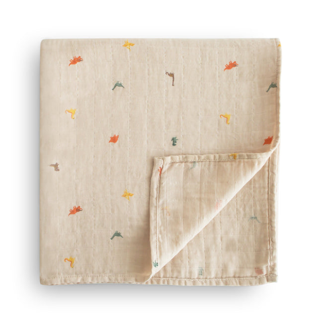 Mushie Organic Cotton Muslin Swaddle Blanket