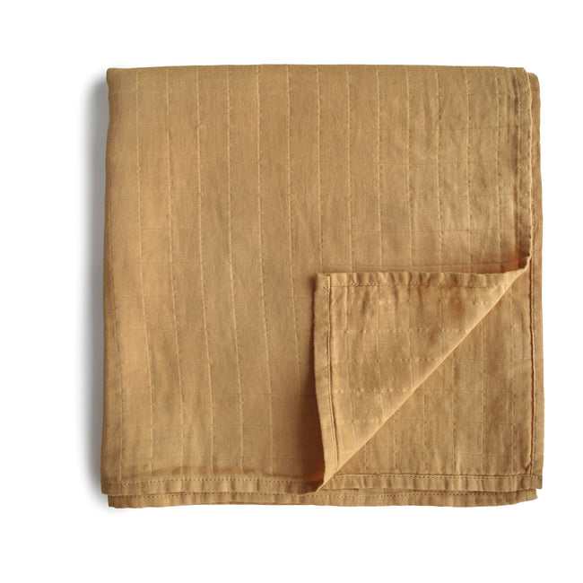 Mushie Organic Cotton Muslin Swaddle Blanket