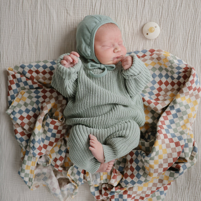 Mushie Organic Cotton Muslin Swaddle Blanket