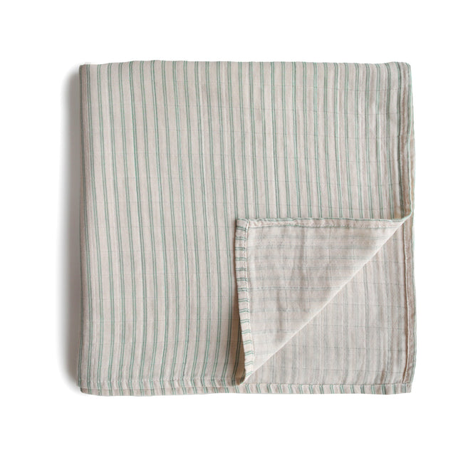 Mushie Organic Cotton Muslin Swaddle Blanket