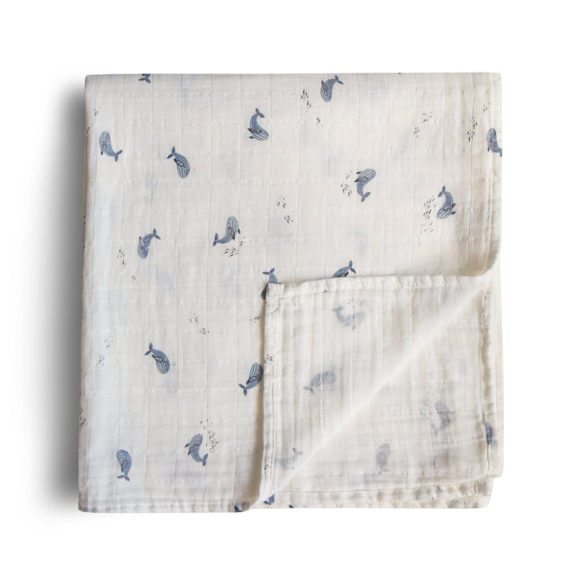 Mushie Organic Cotton Muslin Swaddle Blanket