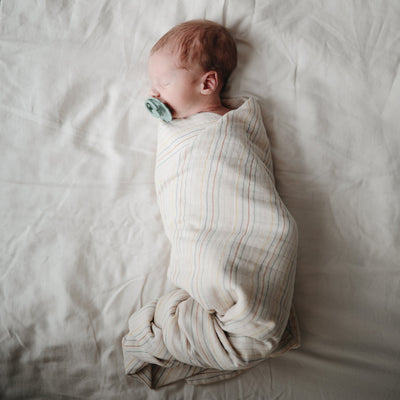 Mushie Organic Cotton Muslin Swaddle Blanket