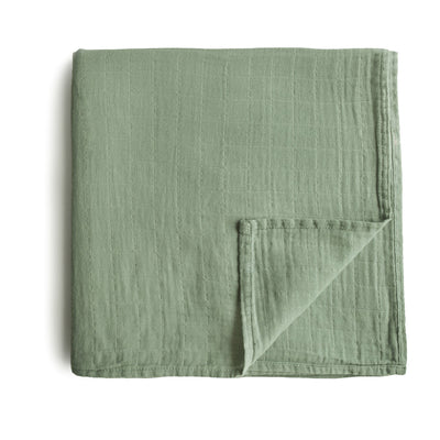 Mushie Organic Cotton Muslin Swaddle Blanket