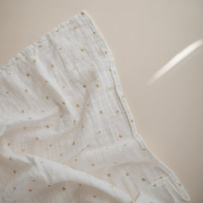 Mushie Organic Cotton Muslin Swaddle Blanket